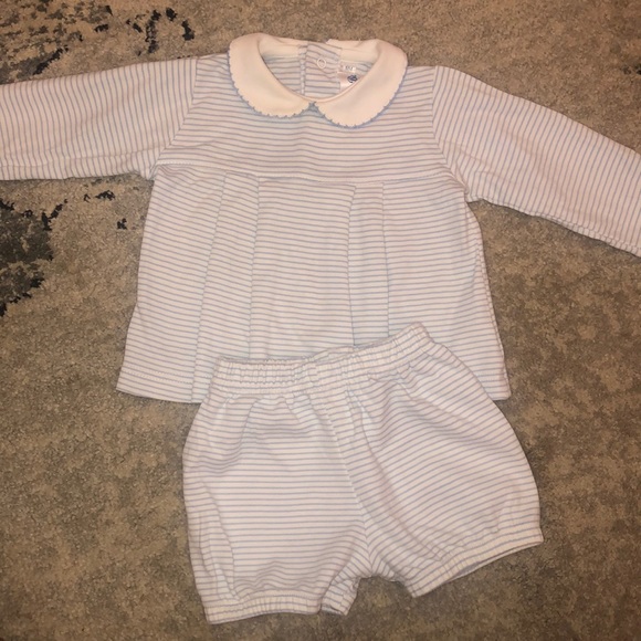 The Bubble Bee Other - The Bubble Bee Blue Stripe Knit Set